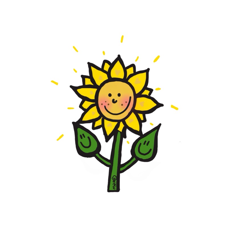 Handgetekende bloemenillustratie door Marretjes